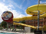 Kinderhotel Buchau Eben am Achensee - Cone Slide im Hotel-Erlebnisbad